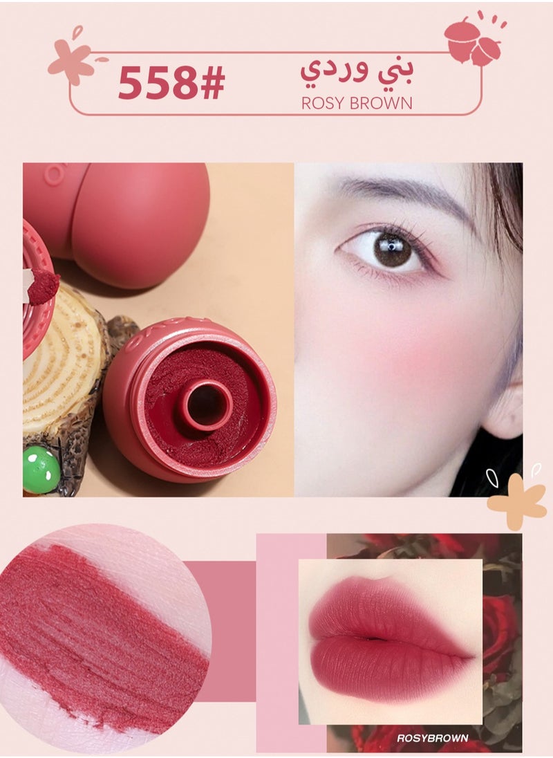 Novo Lip Mud, Velvet Matte Liquid Lipstick, Waterproof Non Stick Cup Easy Coloring Long Lasting Mist Face Lip Gloss, Lightweight Moisturizing Lip Stains Lip Tint for Women  - Image 2