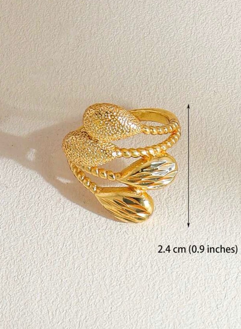 GOLDMAX 21k Gold Plated Ring For Women Size 8 - Image 2