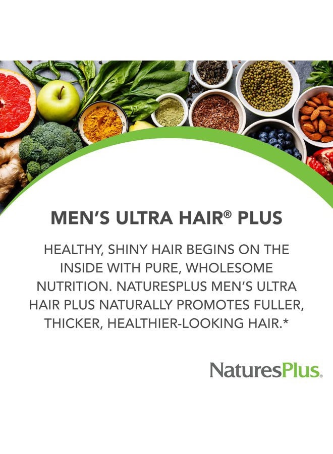 Nature's Plus Men's Ultra Hair Plus, Sustained Release - 60 Tablets - All-Natural Hair Growth Supplement For Men - Promotes Fuller, Healthier Hair - Gluten-Free - 30 Servings - Image 2