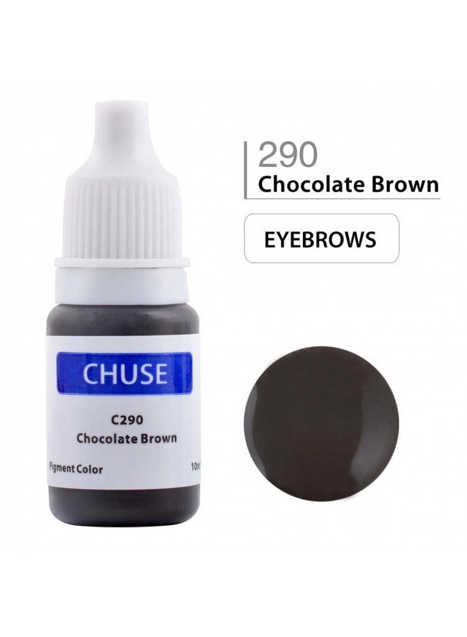 Chuse CHUSE C290, 10ml, Chocolate Brown, Passed SGS,DermaTest Micro Pigment Color Permanent Makeup PMU Ink - Image 2