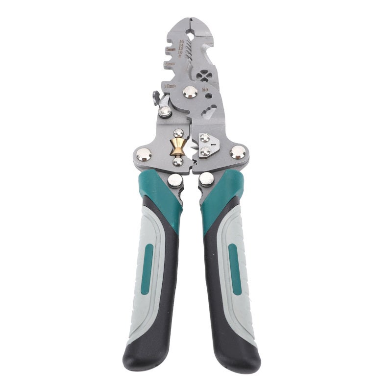 Baolian Folding Wire Stripper 8AWG to 16AWG Quick Changing Locking Design - High Hardness Cutting Blade Cr V Steel Material for Effortless Terminal Crimping - Image 1