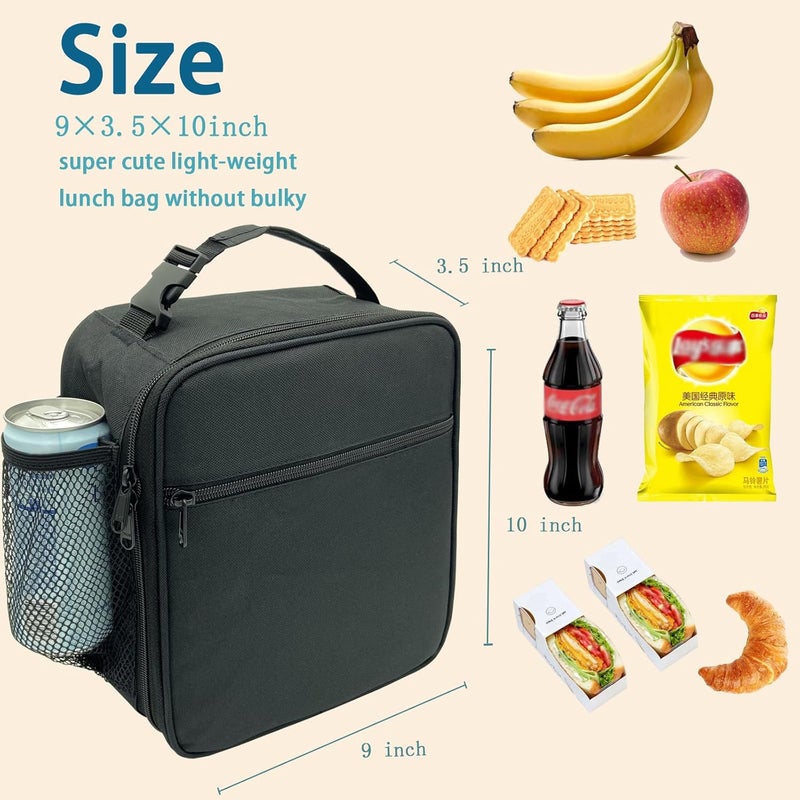 Kulle Kids Lunch Box,Insulated Lunch Box for Boys and Girls,Freezable Lunchbox, Lunch Bag kids Reusable Lunch Boxes for School,Work,Outdoor(Black) - Image 3