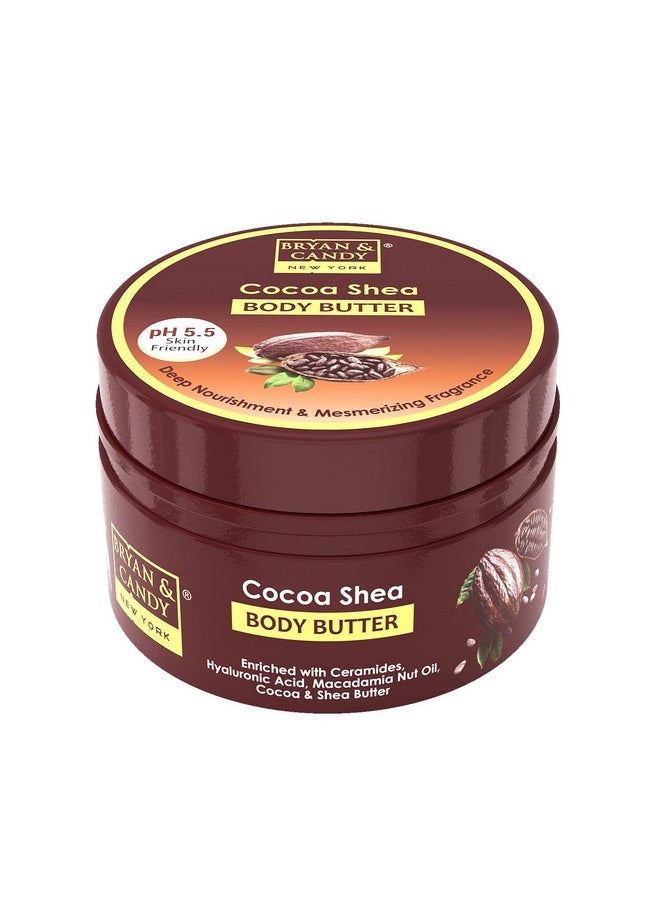 BRYAN & CANDY New York'S Cocoa Shea Body Butter With Natural Organic Shea Butter And Cocoa Seed Butter For Soft Skin (200Gm)  - Image 1