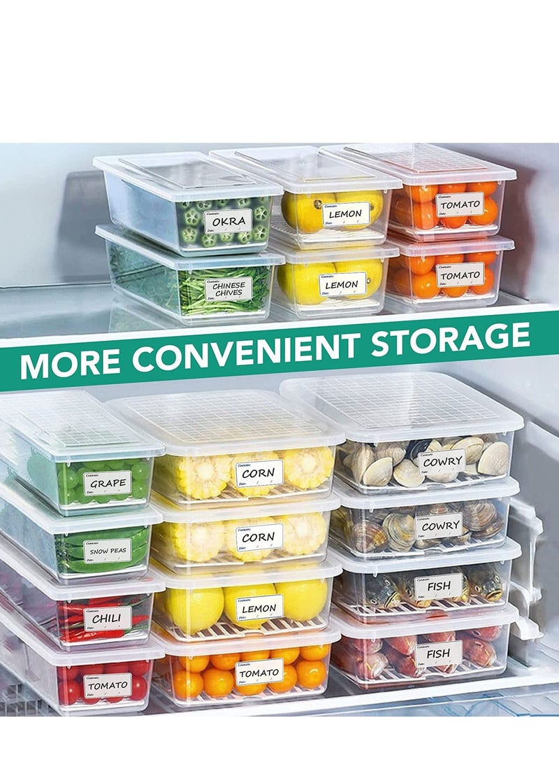 Y&D 400 pcs Freezer Labels, Easy Peel Off Meat Stickers Labels Self-Adhesive Removable Food Date 1.2 x 2.4inch Waterproof Refrigerator for Storage Boxes, Jars  - Image 5