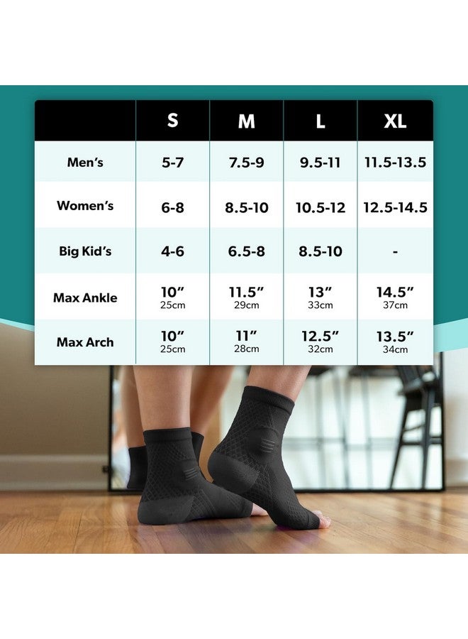 BraceAbility Neuropathy Socks for Women and Men - Toeless Compression Foot Neuropathy Socks, Peripheral Neuropathy Socks, Diabetic Neuropathy Socks, Arthritis Socks (S - Gray) - Image 2