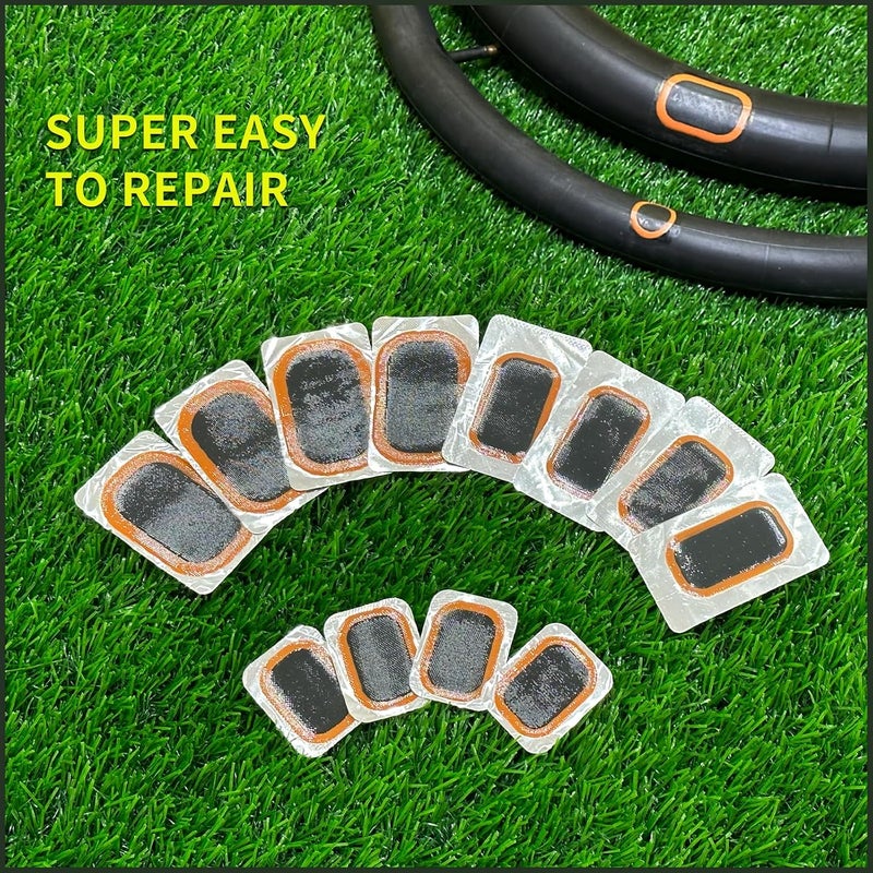 PAX 12 Pcs Inner Tube Patch Refills, 4 Pcs X 24x41mm/ 24x35mm/ 34x52mm. Puncture Flat Tire Repair Patch Kit for Bicycle, Motorcycle, Scooter, BMX, ATVs, River Floating, Inflatable Rubber - Image 5