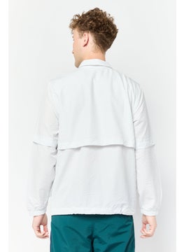 Reebok Men Sportswear Fit Long Sleeve Outdoor Sweatshirt, Light Grey  - Image 2