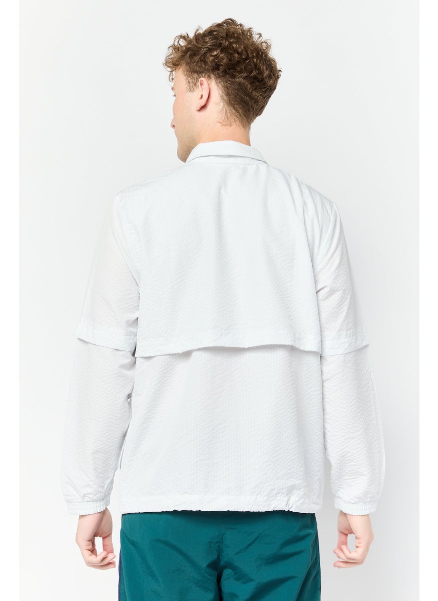 Reebok Men Sportswear Fit Long Sleeve Outdoor Sweatshirt, Light Grey  - Image 2