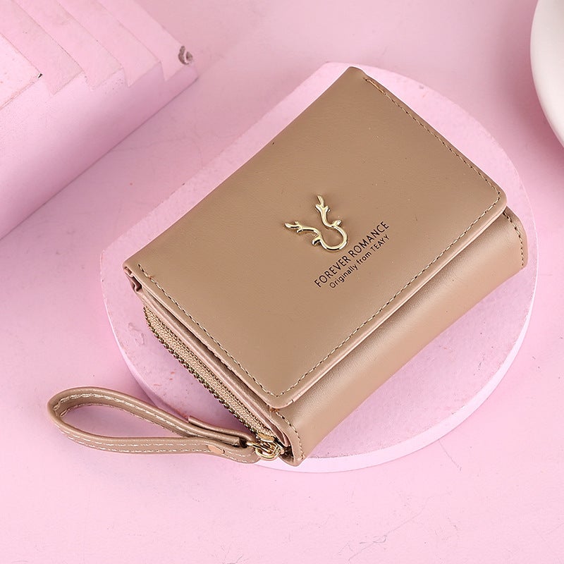 Multifunctional Solid Color PU Leather Wallet, RFID Blocking Design Portable Daily Storage Purse for Cards Cash Coin Business Use - Image 1