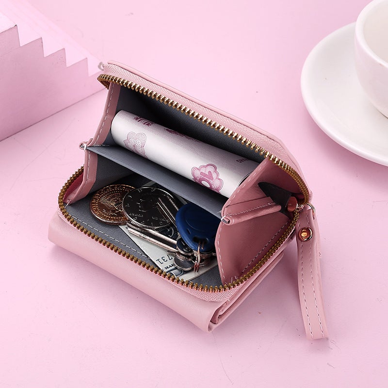 Multifunctional Solid Color PU Leather Wallet, RFID Blocking Design Portable Daily Storage Purse for Cards Cash Coin Business Use - Image 4