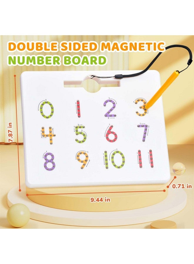 GAMENOTE Magnetic Number Tracing Board, 2 in 1 Double Sided Numbers 1-20 Writing Board for Toddlers & Kids, Preschool Handwriting Learning Toys, Educational Math Manipulatives - Image 5