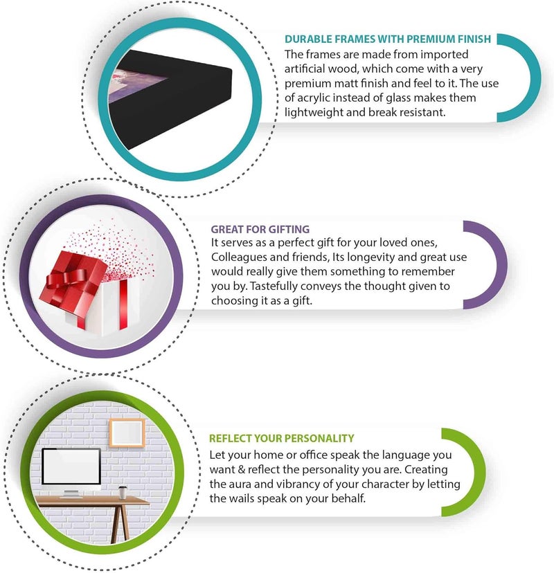 LOWHA jocker Wall art wooden frame Black color 23x33cm - Image 4