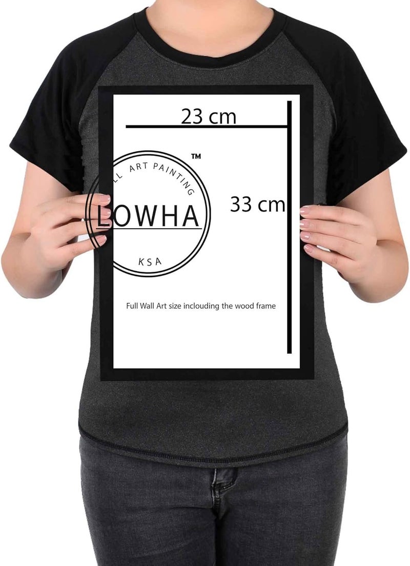 LOWHA jocker Wall art wooden frame Black color 23x33cm - Image 3