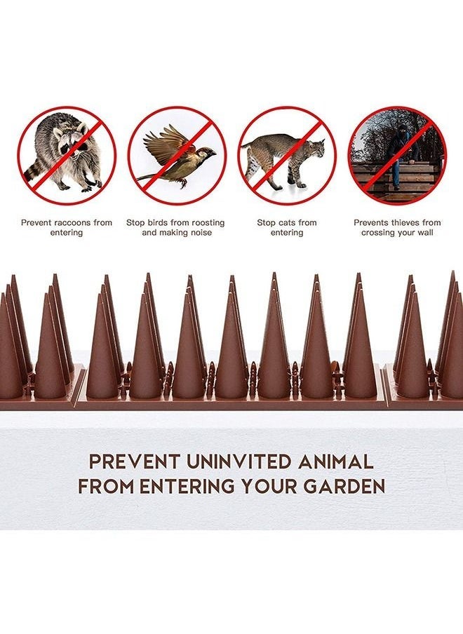 Arabest Bird Spikes, 20 Pack Bird Nails for Birds, Pigeons, Squirrels, Crows, Cats, Bird Defensive Nails for Outdoors, Keep Birds Away, Plastic Fence Nails for Railings and Roofs (Brown) - Image 5