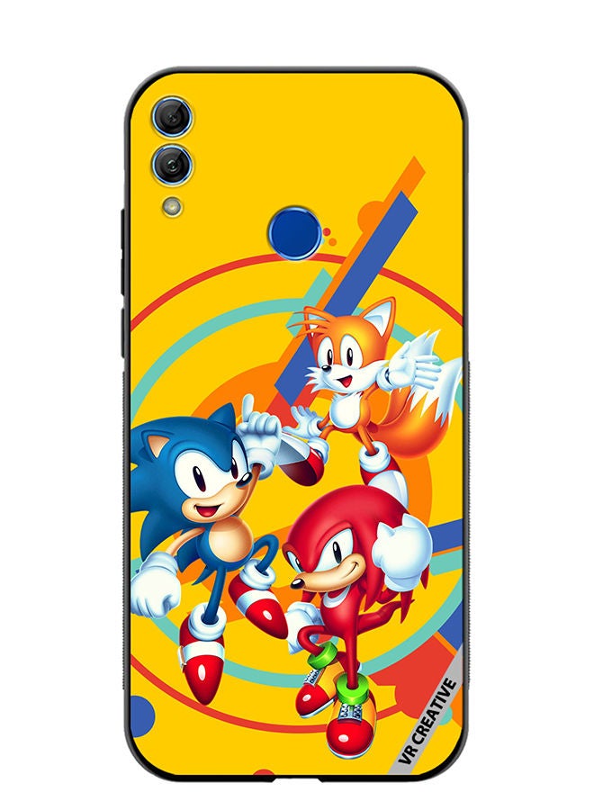 Protective Case Cover For Honor 10 Lite Sonic Design Multicolour