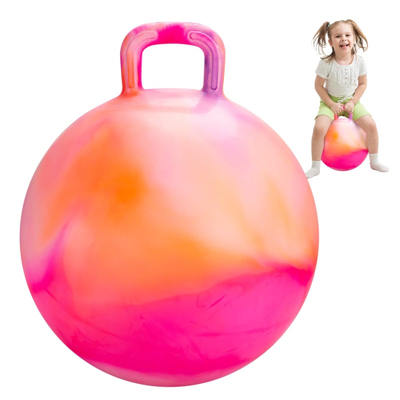 INPODAK Hopper Ball 18 Inch Bouncy Ball with Handle for Kids Hippity Hop Jumping Bounce Hopping Toy for Boys Girls Ages 36 Includes Pump and Gift Box Great Gift for Birthday - Image 3