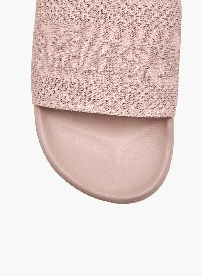 Celeste NUDE Women Logo Textured Slides for Women | Best Price UAE