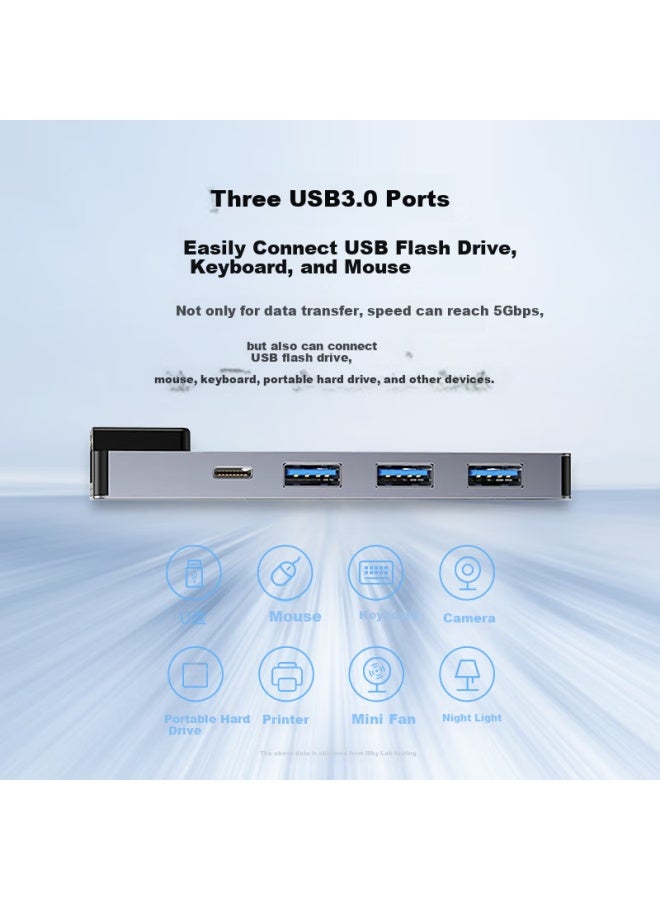 Isky Usb 3.0 To Gigabit Ethernet Adapter Hub Splitter With Right-angle Design, Compatible With Laptops And Desktops, Rj45 Converter For Ethernet Cable Adapter - Image 3