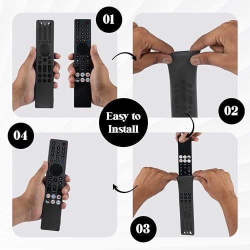 SHOPOFLUX Silicone TV Remote Cover Compatible with TCL Tv Protective Case with Lanyard (Black) - Image 3