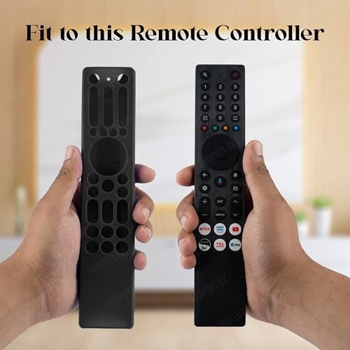 SHOPOFLUX Silicone TV Remote Cover Compatible with TCL Tv Protective Case with Lanyard (Black) - Image 2