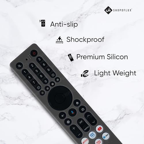 SHOPOFLUX Silicone TV Remote Cover Compatible with TCL Tv Protective Case with Lanyard (Black) - Image 5