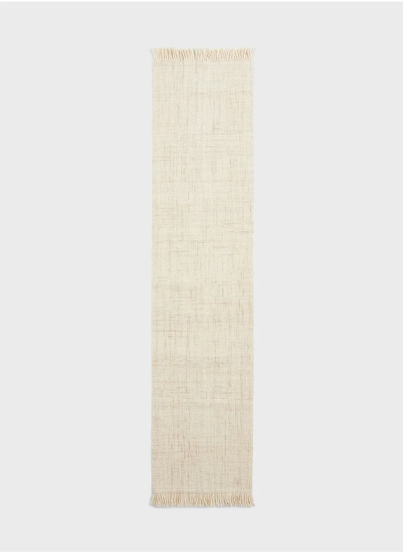 اتش اند ام Fringed Wool-Blend Rug