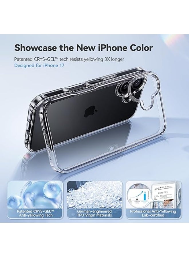 Crystal Clear iPhone 17 Case, 3X Anti-Yellowing Virgin TPU, Military Grade 15ft Drop Protection, Slim Clear Case for Women and Men for iPhone 17 6.3 inch, Clear - Image 2