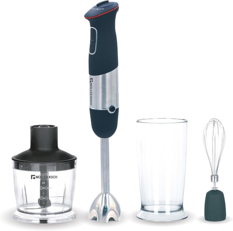 Müller Koch مجموعة خلاط يدوي Müller Koch MK-6053 (4 في 1، ستانلس ستيل، 1000 واط) - Image 1