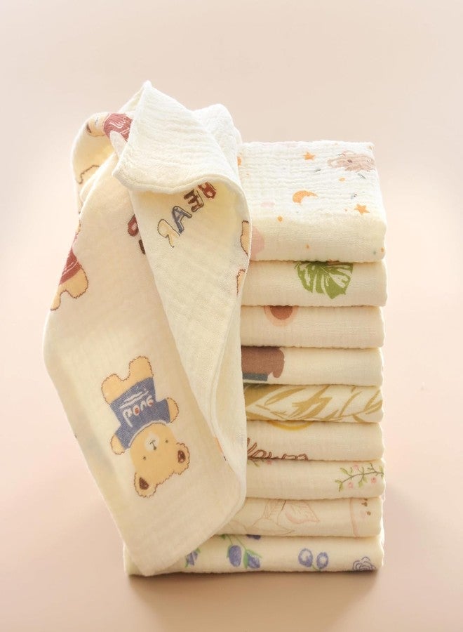 TERI BERI Soft & Absorbent Baby Muslin Crepe Washcloths Medium Thickness Premium Cotton for Newborns' Skin-Great for Bathing, Wiping & on-The-go Use, Shower Gift and Essential Pack of (10) - Image 2