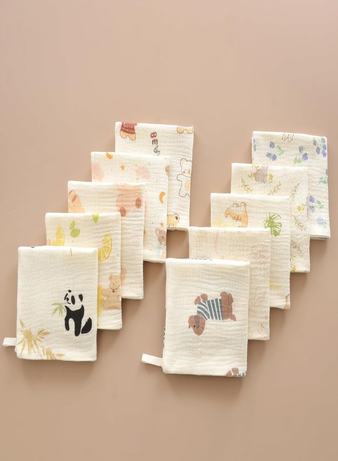 TERI BERI Soft & Absorbent Baby Muslin Crepe Washcloths Medium Thickness Premium Cotton for Newborns' Skin-Great for Bathing, Wiping & on-The-go Use, Shower Gift and Essential Pack of (10) - Image 3