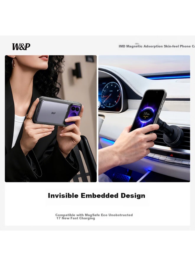 WP W&p Compatible Xiaomi 17 Pro Phone Case, Xiaomi 17 Pro Matte Skin-like Protective Cover, Magnetic Charging Case, Full Protection Anti-drop Anti-fingerprint Case For Men And Women, Matte Black Wp - Image 4