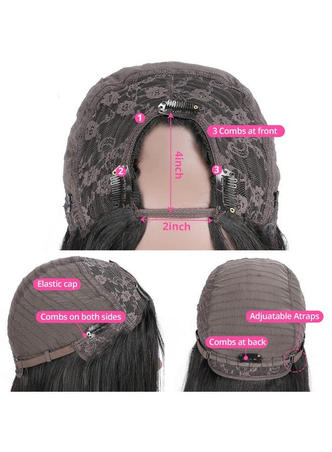 Amella باروكة شعر بشري مستقيمة من Mella Hair بطول 10 بوصات، باروكة شعر بشري برازيلي ريمي، باروكة شعر بشري قصيرة على شكل حرف U، وصلات شعر بشري بلون أسود طبيعي - Image 5