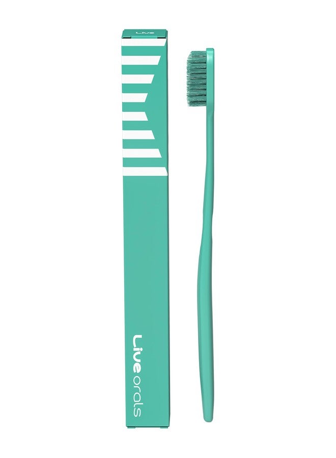 LiveOrals V-Cut Orthodontic Toothbrush (Mint x 6Units – Medium Bristles, Ergonomic, Travel-Friendly Manual Toothbrush for Adults - Image 2