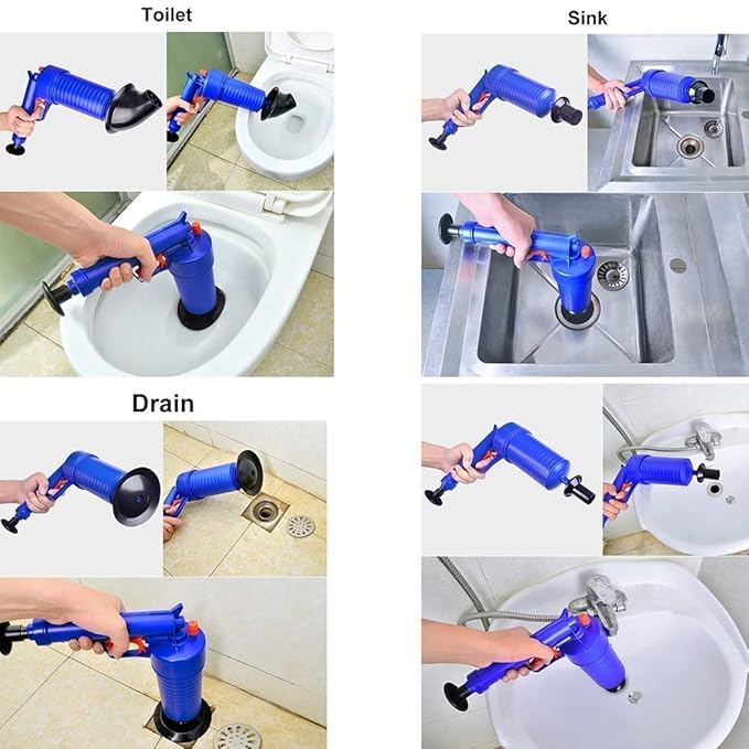 Vroxy Air Drain Blaster Pipe Inflator Cleaner, Bathroom Floor Drain Dredger Plunger Pipe Clog Dredger Remover for Toilets Kitchen Sink Bath Pipe Cleaner Tool (1Pcs) - Image 5