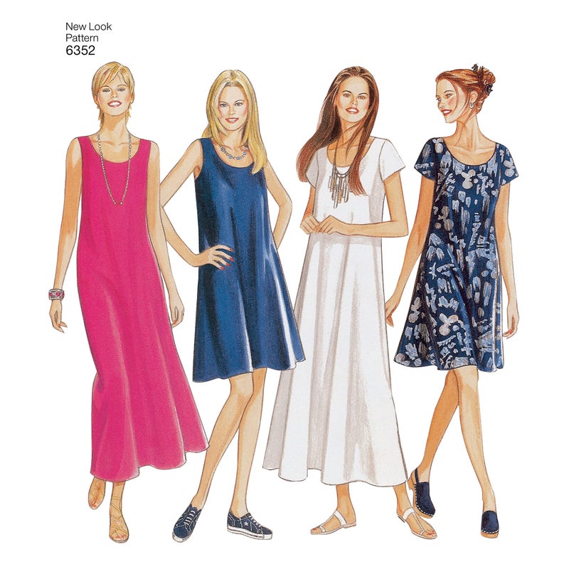 Simplicity New Look U06352A Misses' Dress Sewing Pattern Packet, Code 6352, Sizes 8-10-12-14-16-18 - Image 4
