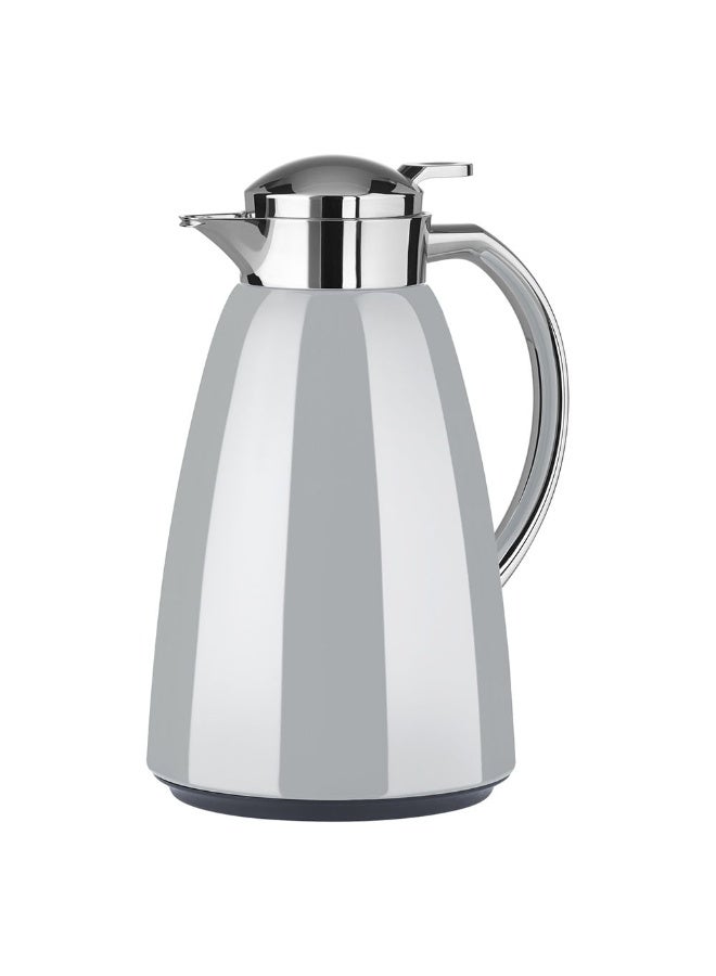 EMSA Campo Flask 1L – Light Grey Premium Insulated Thermal Jug for Hot & Cold Beverages – Elegant Coffee & Tea Serving Flask – Made in Germany - Image 1