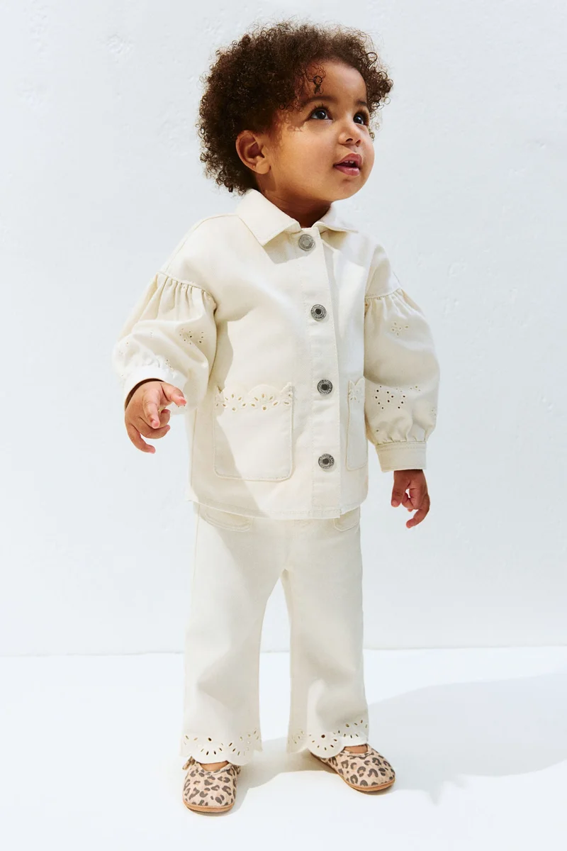 H&M Flared cotton twill trousers