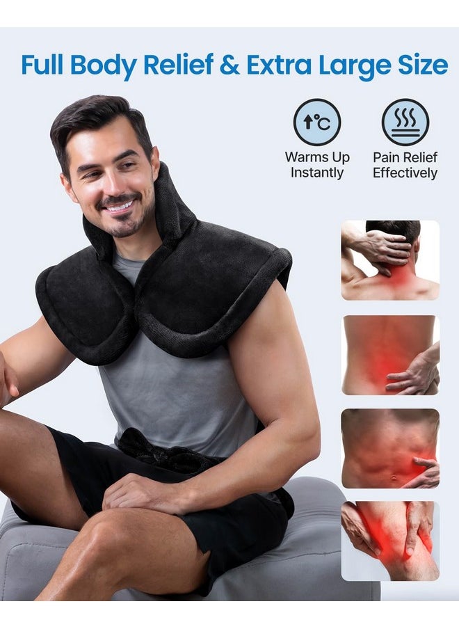 RENPHO RENPHO Heating Pad for Neck and Shoulders and Back Pain Relief, Mothers Day & Fathers Day & Birthday Gifts for Mom Dad, FSA HSA Eligible, 24"x37" XL Large Heat Pad for Full Body, ETL Certified, Black  - Image 2