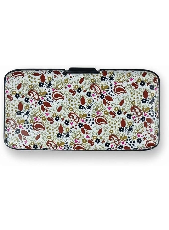 محفظة بطاقات ائتمان وفلوس معدنية من الألومنيوم عالي الجودة مقاومة للماء – تصميم عصري أنيق يحافظ على البطاقات والنقود بأمان، خفيفة الوزن ومثالية للاستخدام اليومي والسفر (منقوش اف ويت) - Image 1