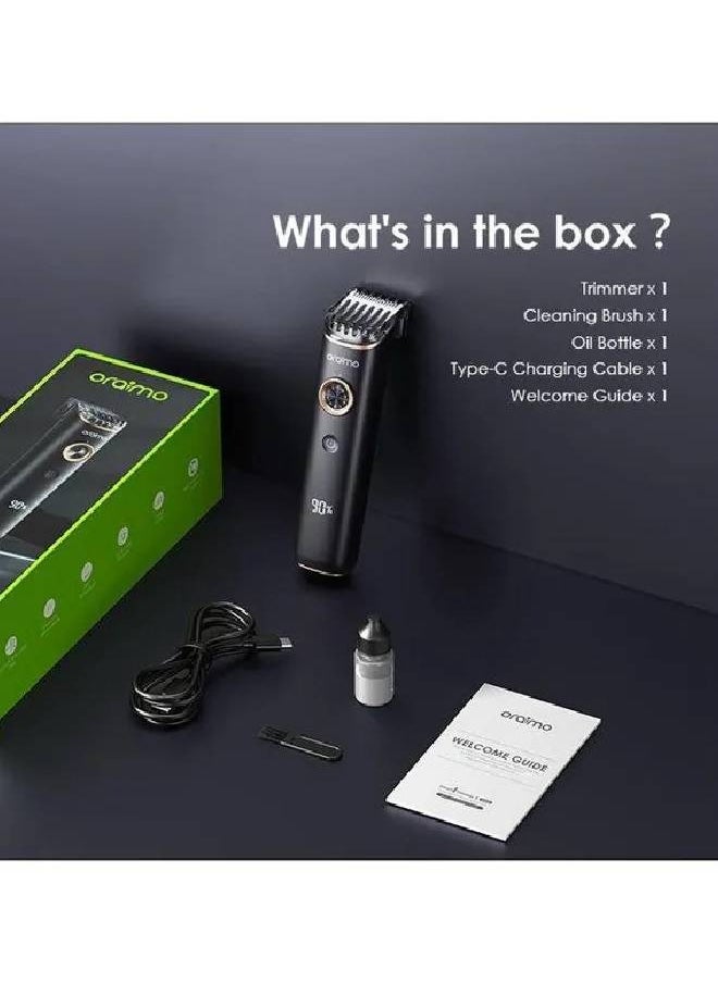 Oraimo - Trimmer Sharp and Precise Blade, IPX7 Waterproof, Digital Display, Up to 1.5hrs Runtime - OTR-221 - Black - Image 1