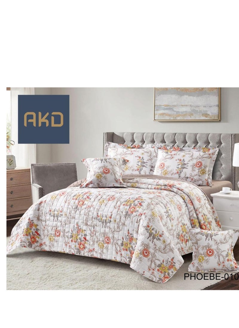 A double comforter set with a compressed floral pattern that adds beauty and elegance to your room - pzsku/ZBC6C787D6BF0B529277FZ/45/_/1728743521/588be46f-7ae0-49c2-9b66-f7baa90866b6