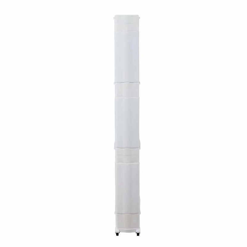 JIGVA 4 Tier Multipurpose Plastic Storage Organizer Slim Rack Shelf with Wheels Slim Slide Out Kitchen Trolley Rack Holder Storage Organizer for Kitchen Bathroom White - Image 3