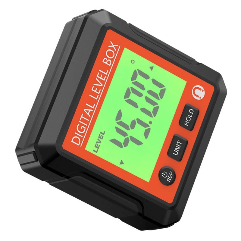 Red Digital Inclinometer Protractor Angle Gauge 5 8X5 8cm Mini Level Tool for Woodworking Construction Automotive - Image 1