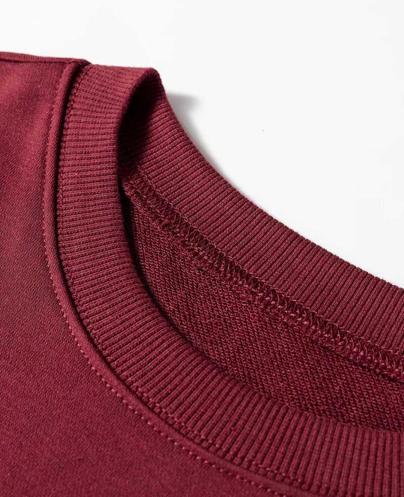 SELINK Womens Varsity Striped Oversized Sweatshirt Crewneck Long Sleeve Casual Fashion Pullover Top Fall Outfits Red Dahlia-S - Image 4
