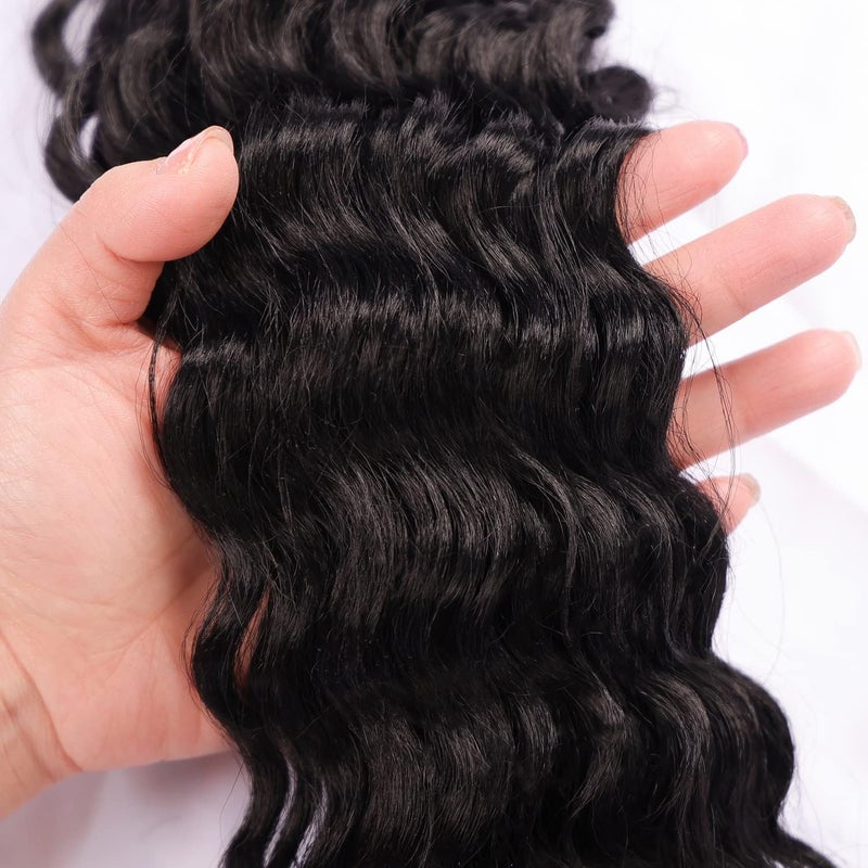 MAYSA Ocean Wave Crochet Hair 22inch Curly Crochet Hair Extensions 6Packs Soft Synthetic Wavy Crochet Hair Extensions for Women #2 Dark Brown - Image 5