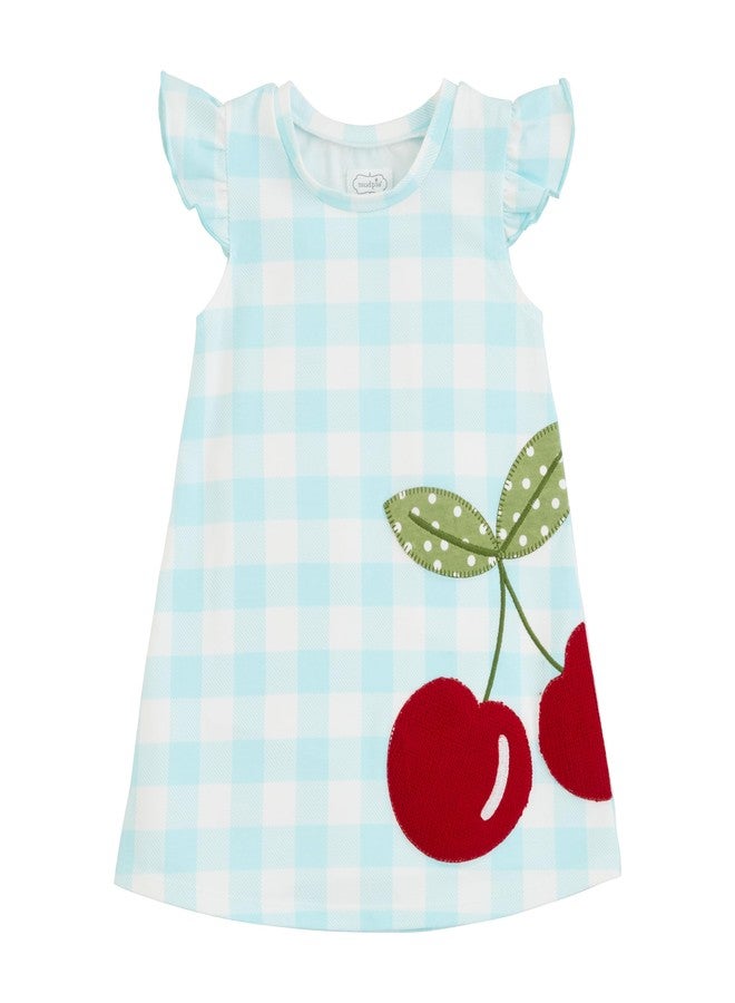 Mud Pie Baby Girl Cherry Tshirt Dress; 4T-5T