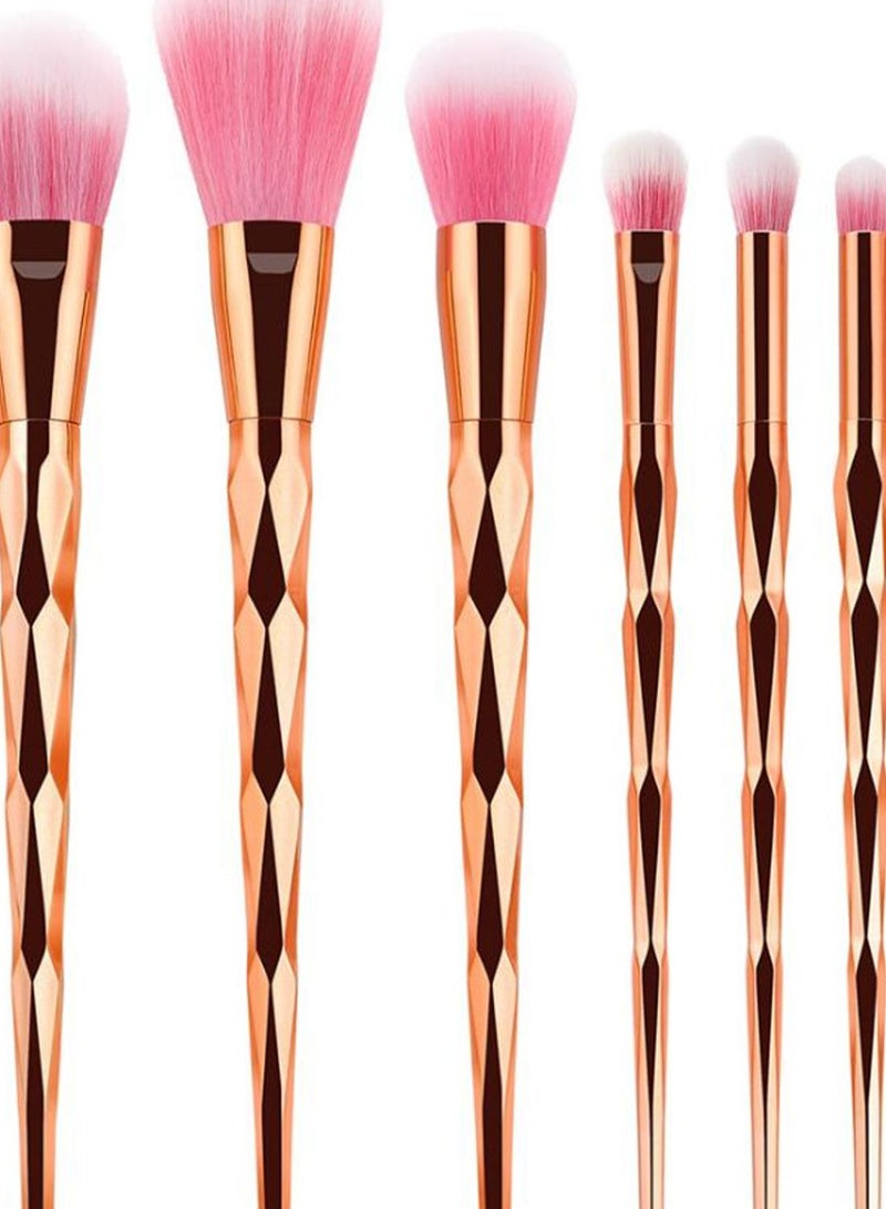 طقم فراشي تجميل احترافي مكون من 10 قطع ذهبي - Image 2