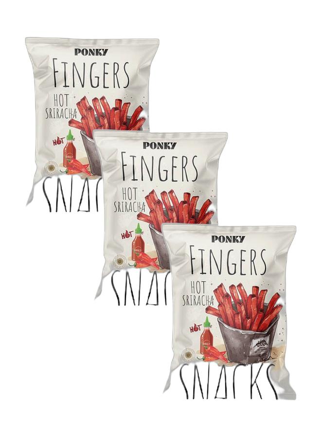 Ponky Hot Sriracha Fingers Snacks - 60 grams (Pack of 3) - Image 1