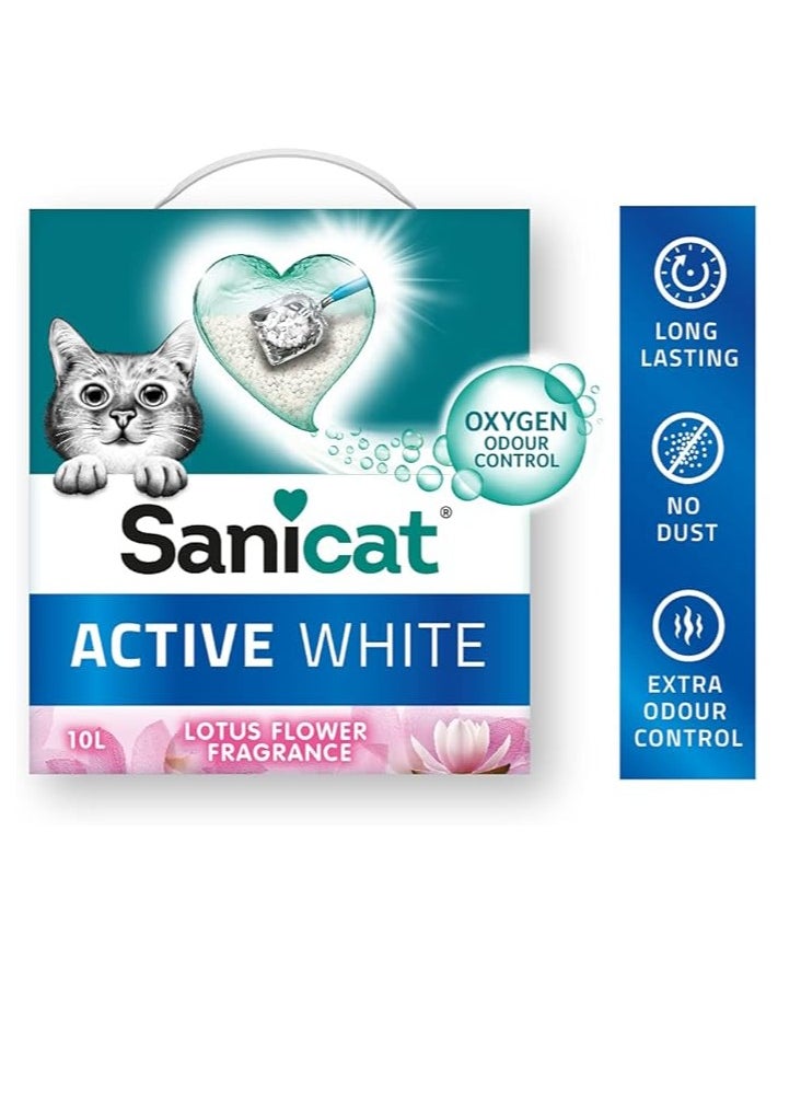 Sanicat Sanicat Active White Ultra Clumping - Lotus Flower 10 L 