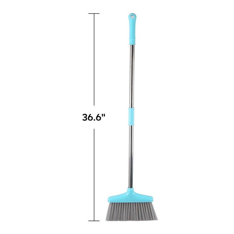 FGY Broom and Dustpan Set Stand Up Broom and Dust Pan Combo for Dog Cat Pets Home Use (Blue) - Image 4